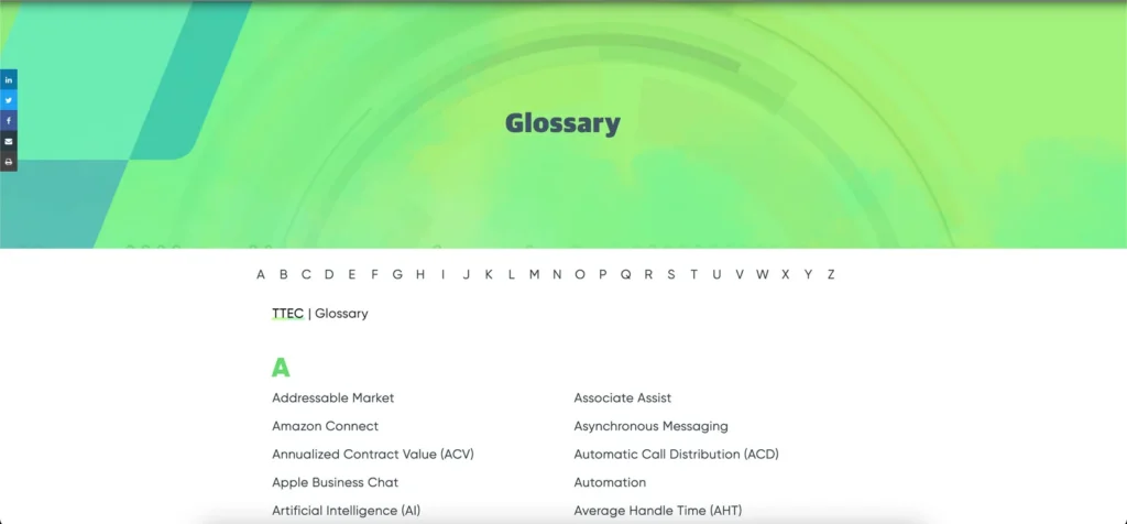 SEO Glossary Pages